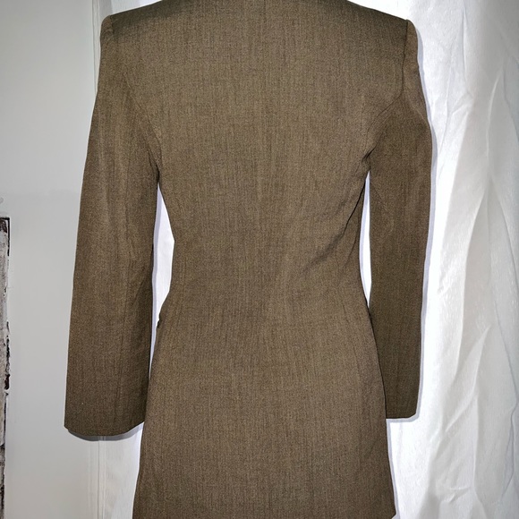 French Connection Ladies Blazer /jacket Size 4 Brown Beige Color 2 Buttondown - Picture 6 of 7